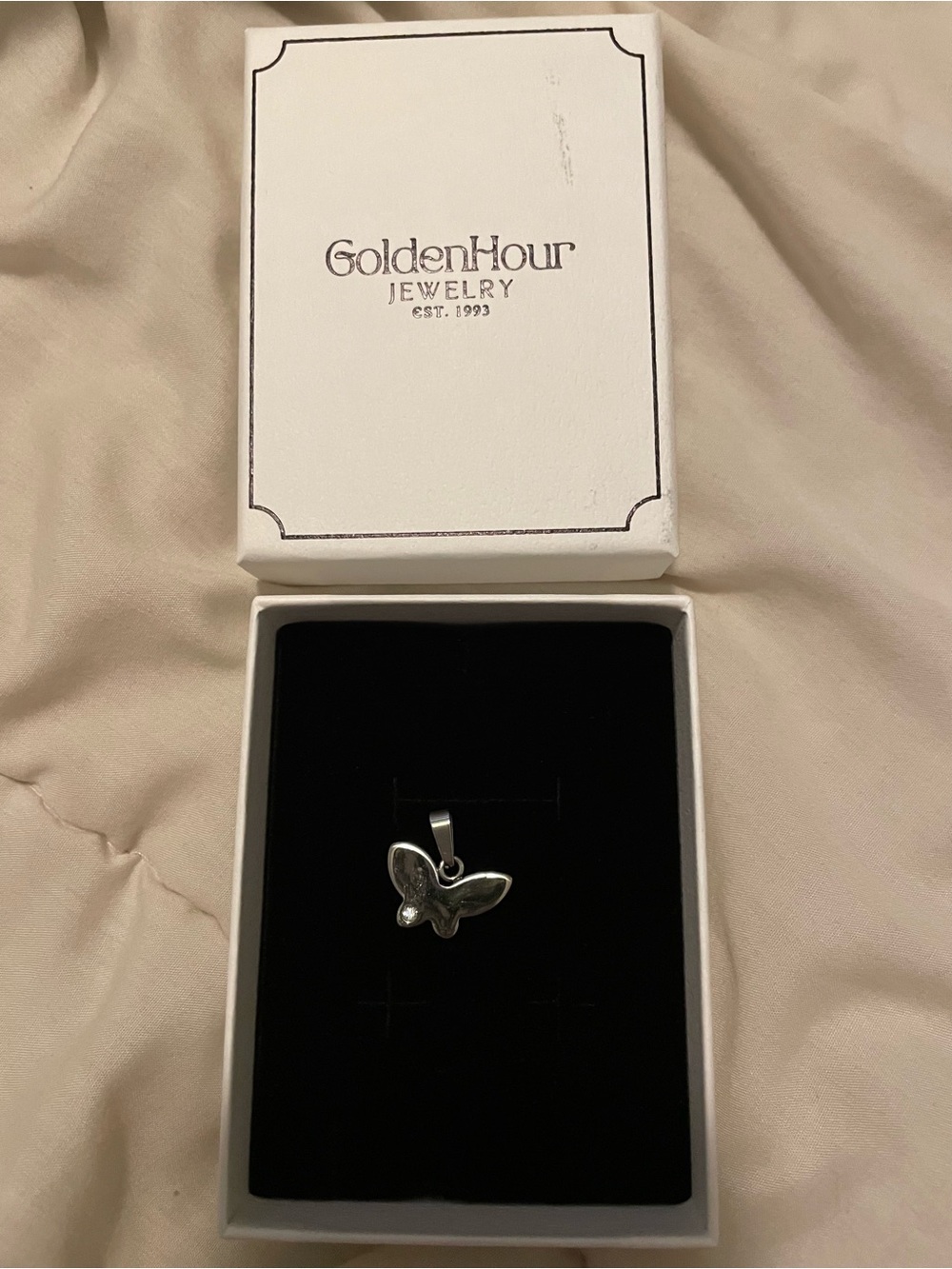 NWT - Goldenhour 14k silver plated finish pendant